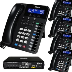 XBLUE X16 Plus Phone System Bundle With 5 XD10 Phones