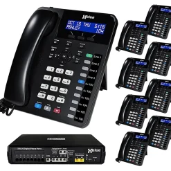XBLUE X16 Plus Phone System Bundle With 7 XD10 Phones