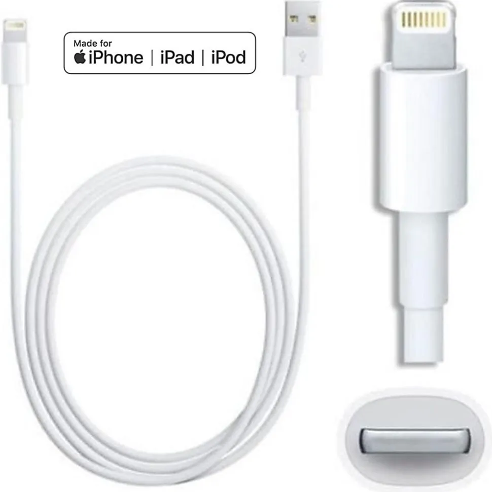4XEM 3ft 1m Lightning cable for Apple iPhone, iPad, iPod - MFI Certified - MFi Certified Lightning to USB data sync cable