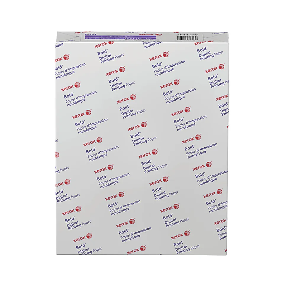 Xerox® Bold Digital™ Printing Paper, 1 Ream, Letter Size, 100 (U.S.) Brightness, 80 Lb Cover (216 gsm), FSC® Certified, Ream Of 250 Sheets - 3R11770