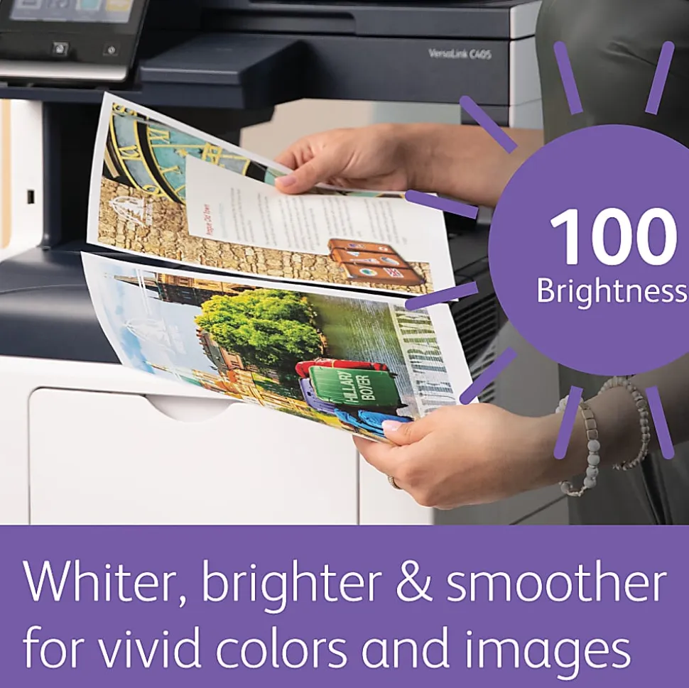 Xerox® Bold Digital™ Printing Paper, 1 Ream, Letter Size (8 1/2"x11"), 100 (U.S.) Brightness, 32 Lb Text (120 gsm), FSC® Certified, Ream Of 500 Sheets