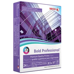 Xerox® Bold Professional Premium Quality Inkjet Or Laser Paper, 1 Ream, Letter Size, Ream Of 500 Sheets, 24 Lb, 98 Brightness - 3R13038