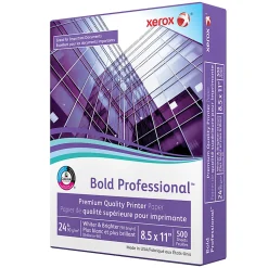 Xerox® Bold Professional Premium Quality Inkjet Or Laser Paper, 1 Ream, Letter Size, Ream Of 500 Sheets, 24 Lb, 98 Brightness - 3R13038