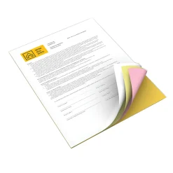 Xerox® Revolution™ Premium Digital Carbonless Laser Paper, White/Canary/Pink/Goldenrod, Letter, 20 Lb, 92 Brightness, 1250 Total, 125 Sets/Ream