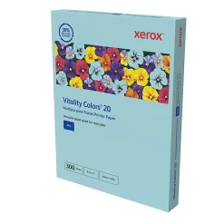 Xerox® Vitality Colors®20 Multipurpose Pastel Printer Paper, 1 Ream, 300 Sheets Per Ream, Blue, Letter, Size, 20 lb.