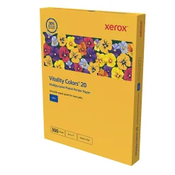 Xerox® Vitality Colors®20 Multipurpose Pastel Printer Paper, 1 Ream, 300 Sheets Per Ream, Goldenrod, Letter Size, 20lb.