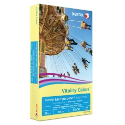 Xerox® Vitality Colors™ Multi-Use Printer & Copy Paper, 1 Ream, Yellow, Legal (8.5" x 14"), 500 Sheets Per Ream, 20 Lb, 30% Recycled