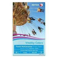 Xerox® Vitality Colors™ Multi-Use Printer & Copy Paper, 1 Ream, Blue, Legal (8.5" x 14"), 500 Sheets Per Ream, 20 Lb, 30% Recycled