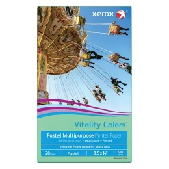 Xerox® Vitality Colors™ Multi-Use Printer & Copy Paper, 1 Ream, Green, Legal (8.5" x 14"), 500 Sheets Per Ream, 20 Lb, 30% Recycled