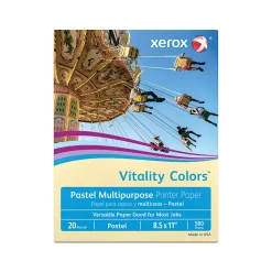 Xerox® Vitality Colors™ Multi-Use Printer & Copy Paper, 1 Ream, Ivory, Letter (8.5" x 11"), 500 Sheets Per Ream, 20 Lb, 30% Recycled
