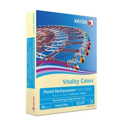 Xerox® Vitality Colors™ Pastel Plus Color Multi-Use Printer & Copy Paper, 1 Ream, Ivory, Letter (8.5