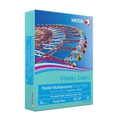 Xerox® Vitality Colors™ Pastel Plus Color Multi-Use Printer & Copy Paper, 1 Ream, Aqua, Letter (8.5