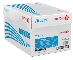 Xerox® Vitality™ 3-Hole Punched Multi-Use Printer & Copy Paper, 10 Reams, White, Letter Size, 5000 Sheets Per Case, 20 Lb, 92 Brightness - 3R2641