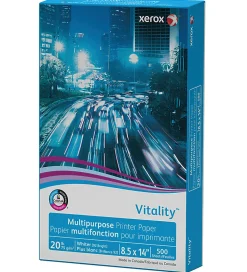 Xerox® Vitality™ Multi-Use Printer & Copy Paper, 1 Ream, White, Legal (8.5" x 14"), 500 Sheets Per Ream, 20 Lb, 92 Brightness, FSC® Certified
