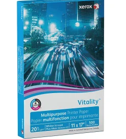 Xerox® Vitality™ Multi-Use Printer & Copy Paper, 1 Ream, White, Ledger (11