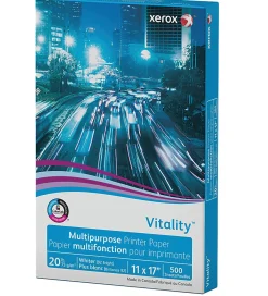 Xerox® Vitality™ Multi-Use Printer & Copy Paper, 1 Ream, White, Ledger (11