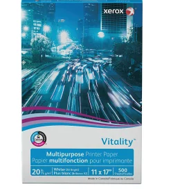 Xerox® Vitality™ Multi-Use Printer & Copy Paper, 1 Ream, White, Ledger (11