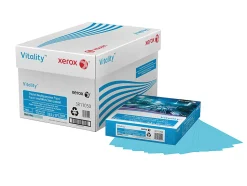 Xerox® Vitality™ Pastel Color Multi-Use Printer & Copy Paper, 10 Reams, Blue, Letter Size, 5000 Sheets Per Case, 20 Lb, 30% Recycled - 3R11050-CT