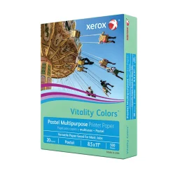 Xerox® Vitality™ Pastel Color Multi-Use Printer & Copy Paper, 10 Reams, Green, Letter Size, 5000 Sheets Per Case, 20 Lb, 30% Recycled - 3R11051-CT