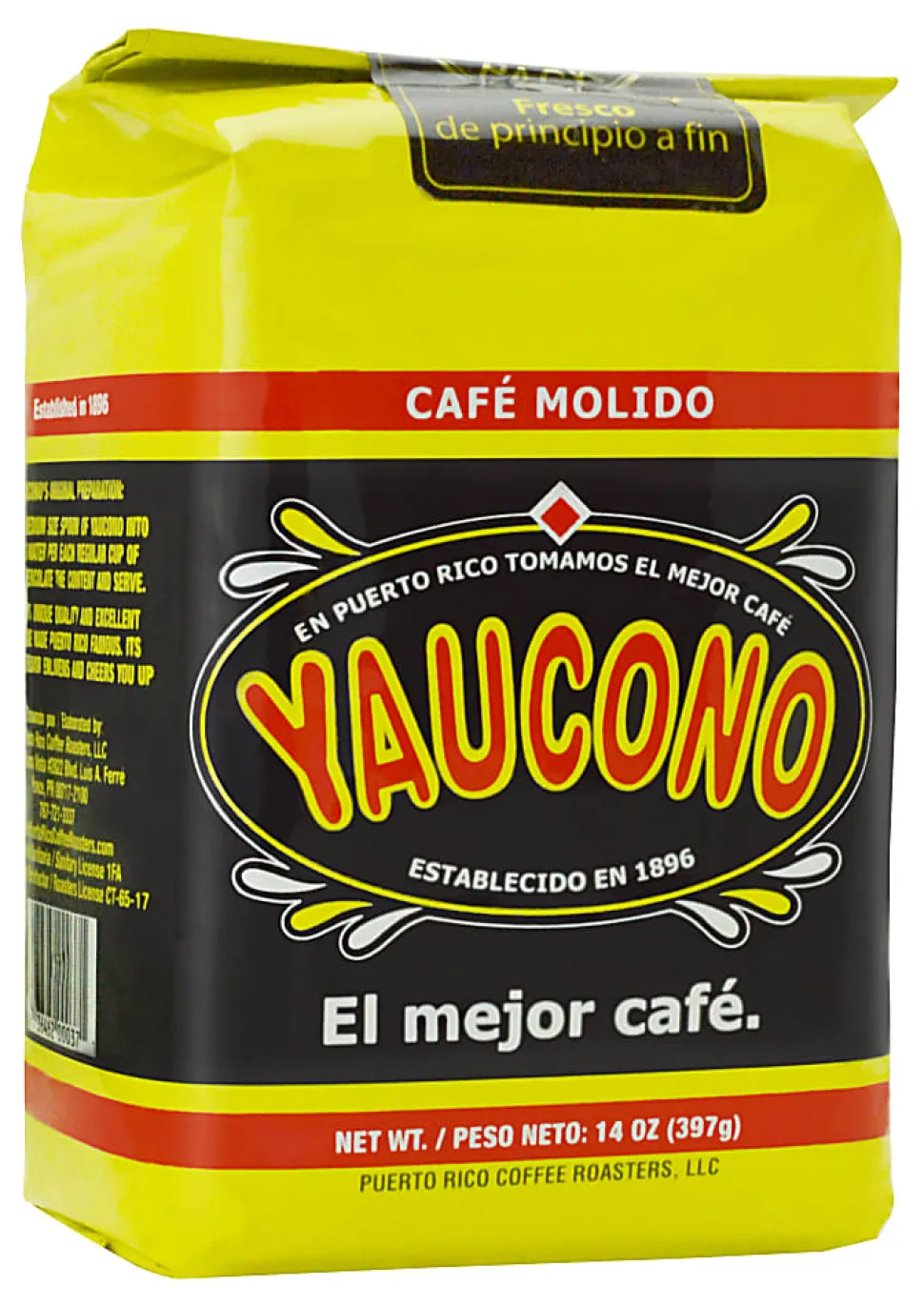 Yaucono Ground Coffee, Medium Roast, 14 Oz Per Bag
