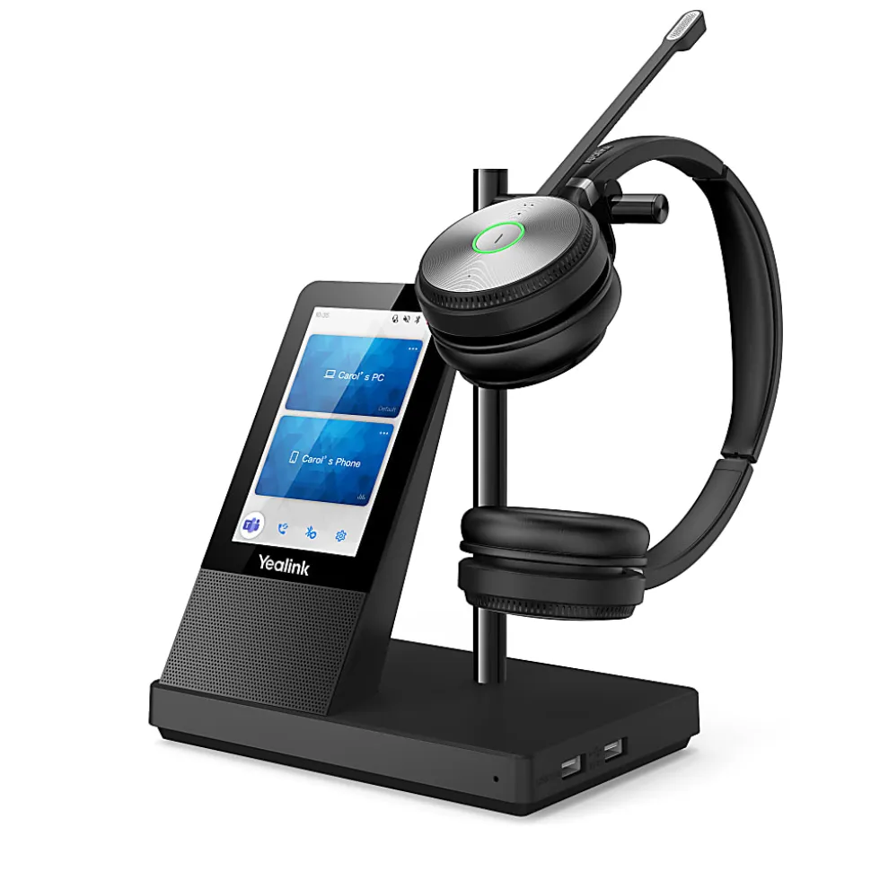 Yealink Dual DECT Wireless Headset, Black, YEA-WH66-DUAL-UC