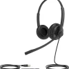 Yealink Dual Teams USB Wired Headset, Black, YEA-UH34-DUAL-TEAM