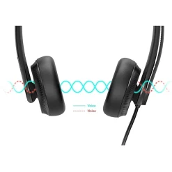 Yealink Dual UC USB Wired Headset, Black, YEA-UH34-DUAL-UC