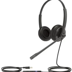 Yealink Dual UC USB Wired Headset, Black, YEA-UH34-DUAL-UC