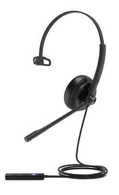 Yealink Mono Teams USB Wired Headset, Black, YEA-UH34-MONO-TEAM