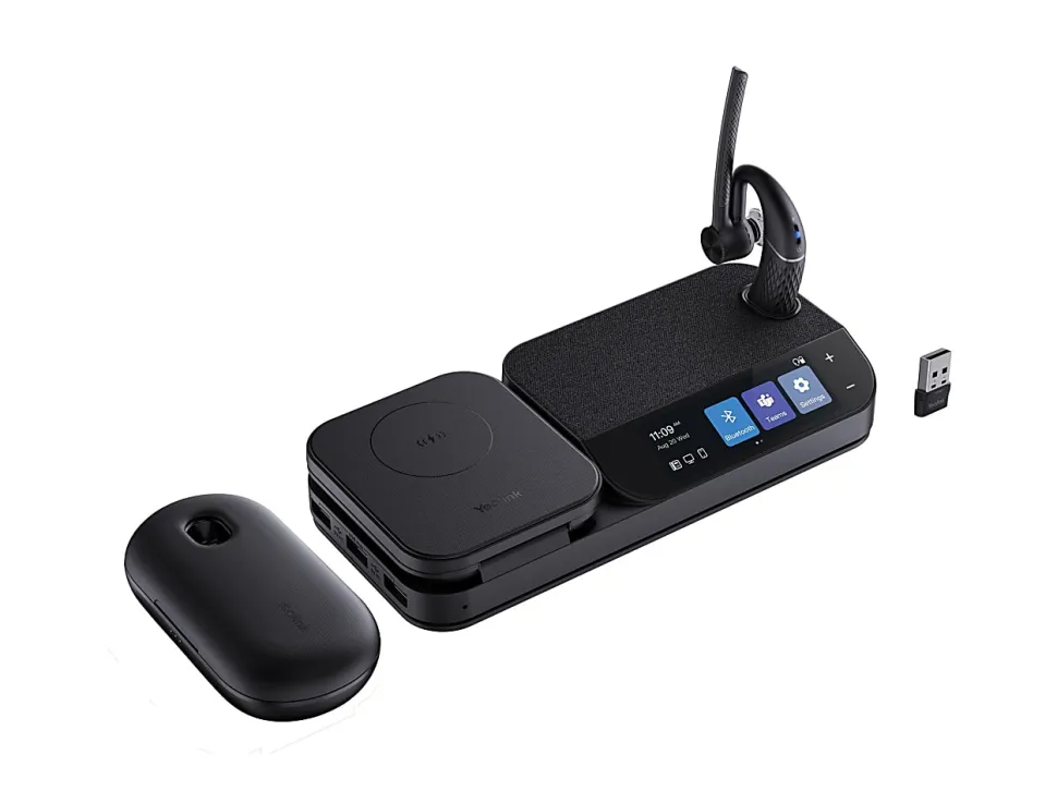 Yealink Teams Mono Bluetooth® Wireless Headset Workstation Pro, Black, YEA-BH71-WORK-PRO