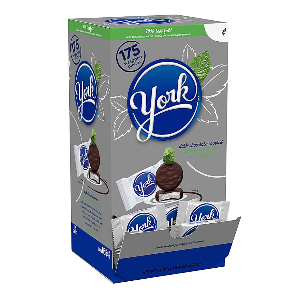 York Peppermint Patties, 0.48 Oz, Box Of 175