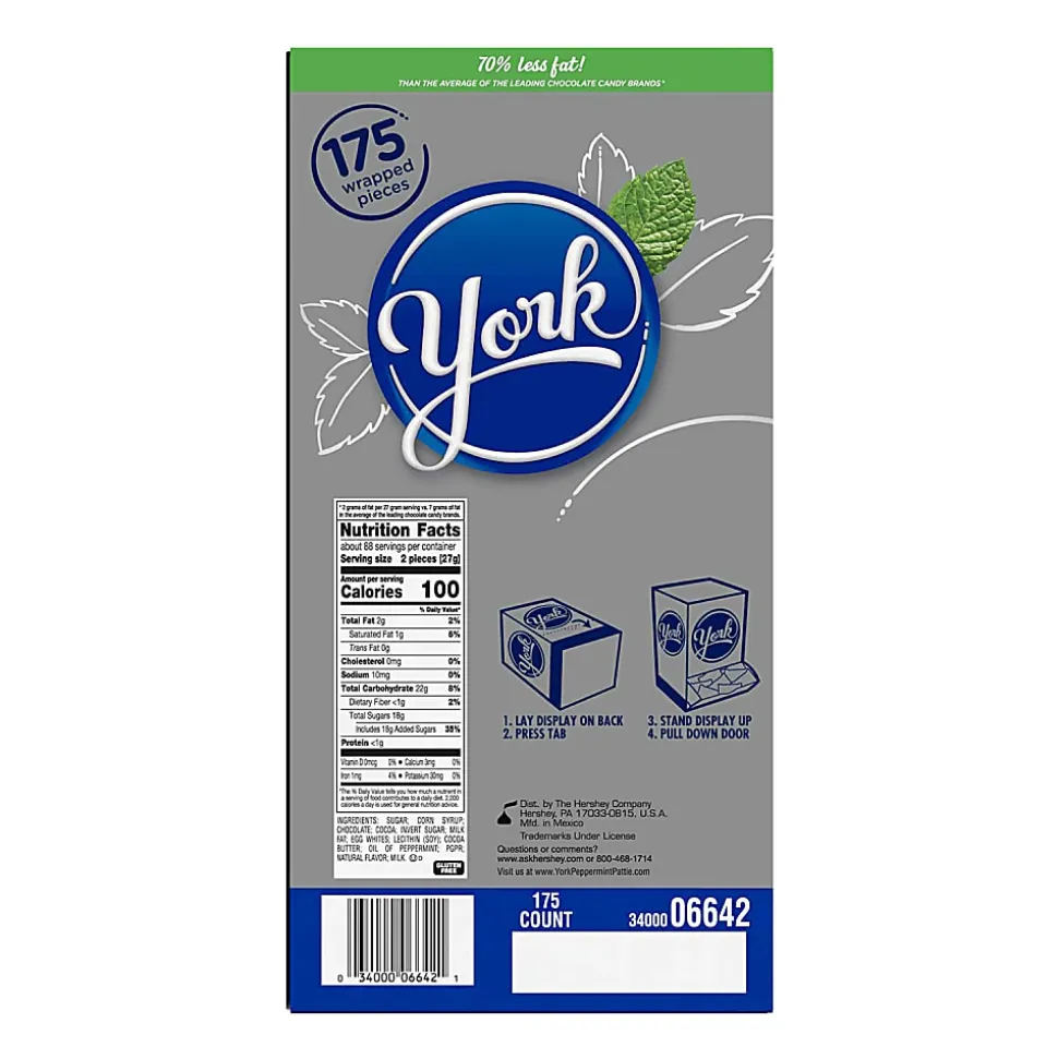 York Peppermint Patties, 0.48 Oz, Box Of 175