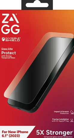 ZAGG InvisibleShield Glass Elite Antimicrobial Screen Protector For iPhone® 15 Plus, Clear, 200111569