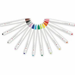 Zebra® Pen ClickArt® Retractable Marker Pens, Fine Point, 0.6 mm, Assorted Ink Colors, Pack Of 12 Pens