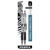 Zebra® Pen F-301 Stainless Steel Retractable Ballpoint Pens, Pack Of 4, Fine Point, 0.7 mm, Black Ink