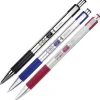 Zebra® Pen F-301 Stainless Steel Retractable Ballpoint Pens, Pack Of 4, Fine Point, 0.7 mm, Silver Barrel, Assorted Ink Colors