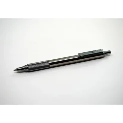 Zebra® Pen F-701 Stainless Steel Retractable Ballpoint Pen, Fine Point, 0.7 mm, Silver Barrel, Black Ink