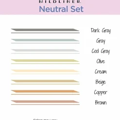 Zebra® Pen MILDLINER™ Double-Ended Creative Markers, Pack Of 8, Chisel/Fine Point, Assorted Neutral Colors