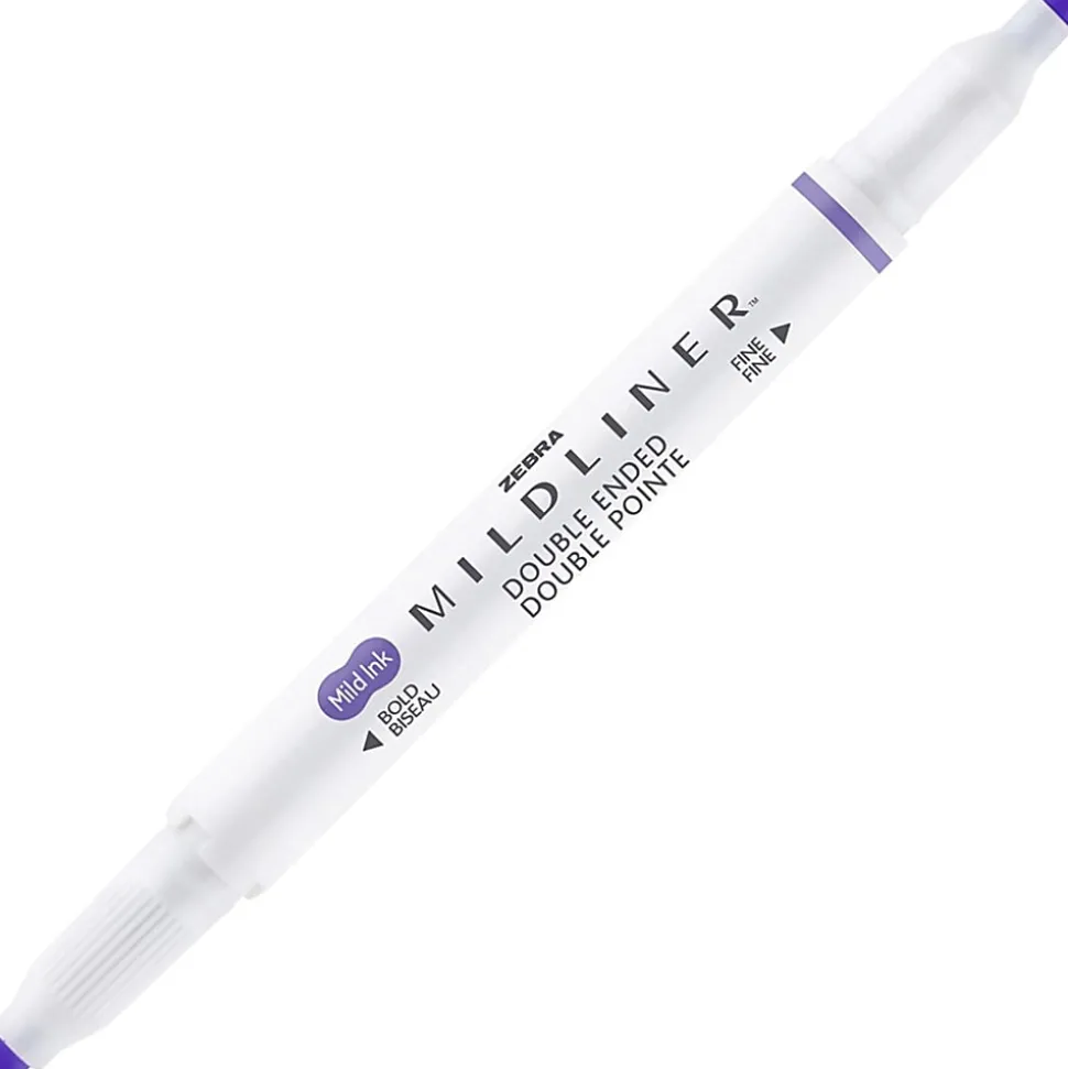 Zebra Pen Mildliner Double-ended Assorted Highlighter Set - Fine Marker Point - Chisel, Bullet Marker Point Style - 10/Set - 78101