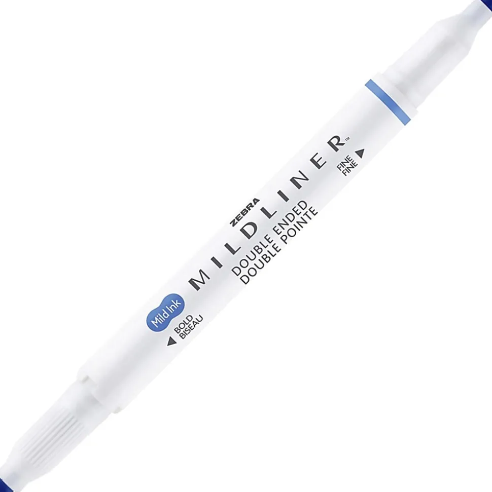 Zebra Pen Mildliner Double-ended Assorted Highlighter Set - Fine Marker Point - Chisel, Bullet Marker Point Style - 10/Set - 78101