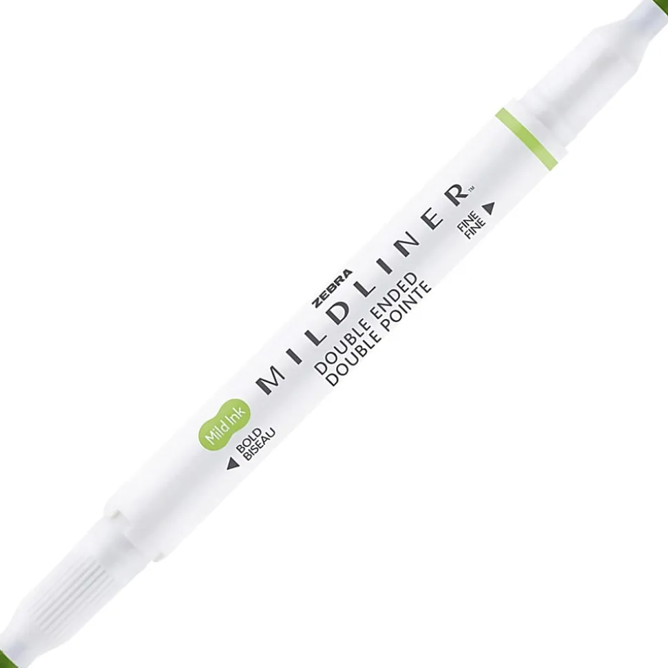 Zebra Pen Mildliner Double-ended Assorted Highlighter Set - Fine Marker Point - Chisel, Bullet Marker Point Style - 10/Set - 78101