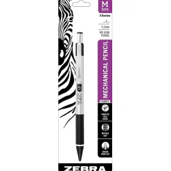 Zebra® Pen M-301 Stainless Steel Mechanical Pencil, Fine Point, 0.5 mm, Silver/Black Barrel