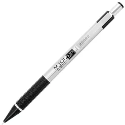 Zebra® Pen M-301 Stainless Steel Mechanical Pencils, Pack Of 2, Fine Point, 0.5 mm, Silver/Black Barrel