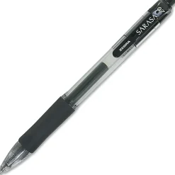 Zebra® Pen SARASA® Retractable Gel Pens, Pack Of 12, Medium Point, 0.7 mm, Clear Barrel, Black Ink