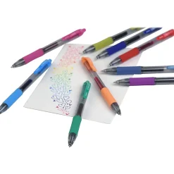 Zebra® Pen SARASA® Retractable Gel Pens, Pack Of 12, Medium Point, 0.7 mm, Clear Barrel, Black Ink
