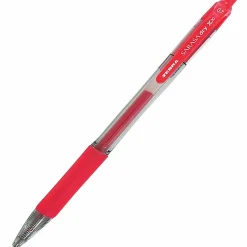 Zebra® Pen SARASA® X20 Retractable Gel Pens, Pack Of 12, Medium Point, 0.7 mm, Translucent Barrel, Red Ink