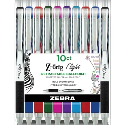 Zebra Pen Z-Grip Flight Retractable Pens - Bold Pen Point - 1.2 mm Pen Point Size - Retractable - Multi Ge - 21901