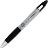 Zebra® Pen Z-Grip® Max Retractable Ballpoint Pens, Pack Of 12, Medium Point, 1.0 mm, Silver Barrel, Black Ink
