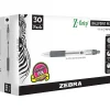 Zebra Pen Z-Grip Retractable Ballpoint Pens - 0.7 mm Pen Point Size - Retractable - Black - 30 / Pack