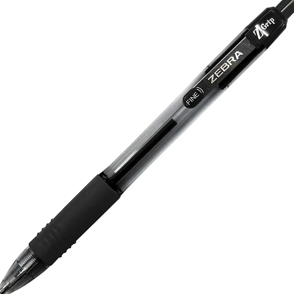Zebra Pen Z-Grip Retractable Ballpoint Pens - 0.7 mm Pen Point Size - Retractable - Black - 30 / Pack